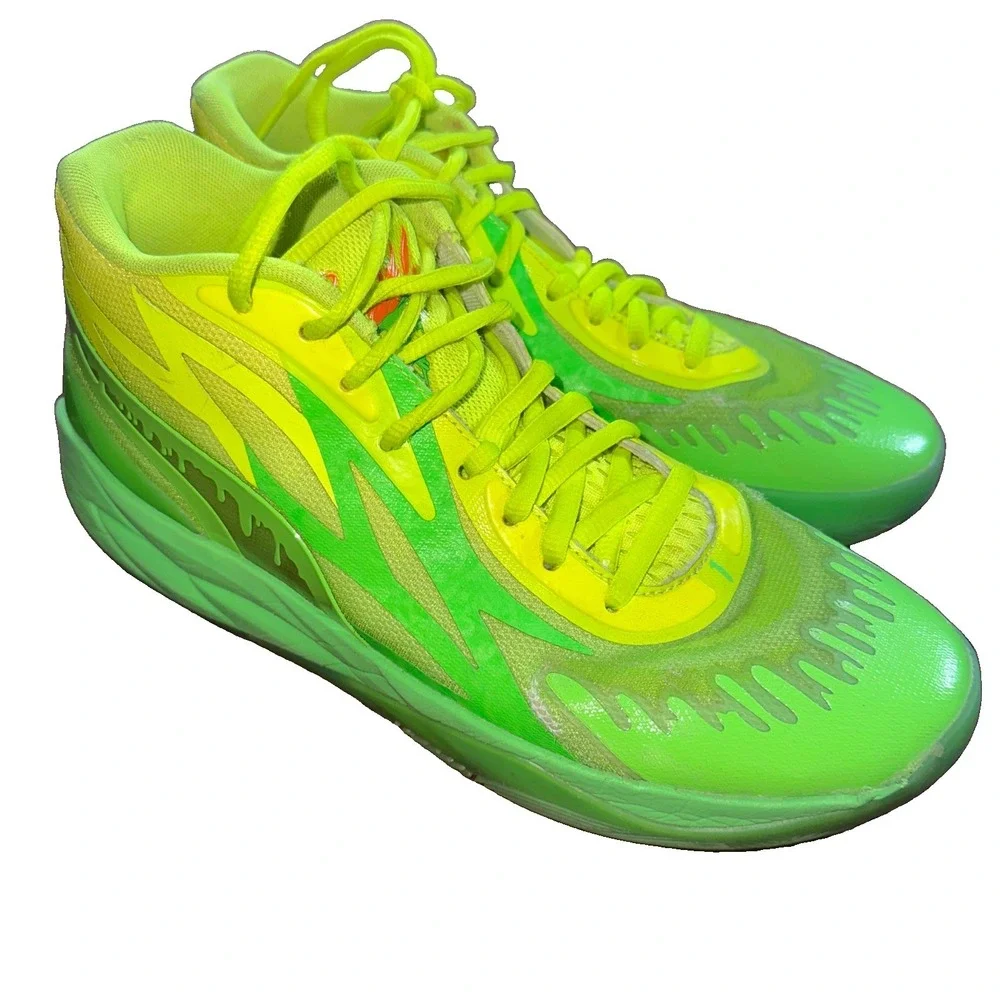 PUMA Nickelodeon x MB.02 Slime Basketball Shoes Men's Size 10.5 LaMelo Ball